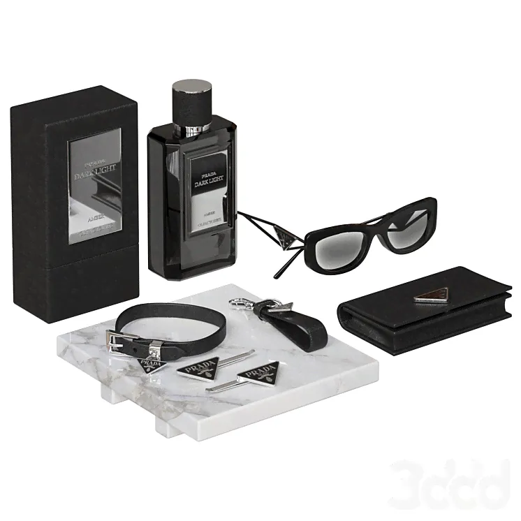PRADA | Accessories set 1 - Декоративный набор - 3D модель-0