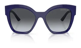Женские солнцезащитные очки Prada PR 17ZS 18D5W1, цвет: синий, цвет линзы: серый, кошачий глаз, пластик