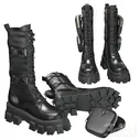 PRADA Brushed rois leather and nylon Monolith boots - Обувь - 3D модель