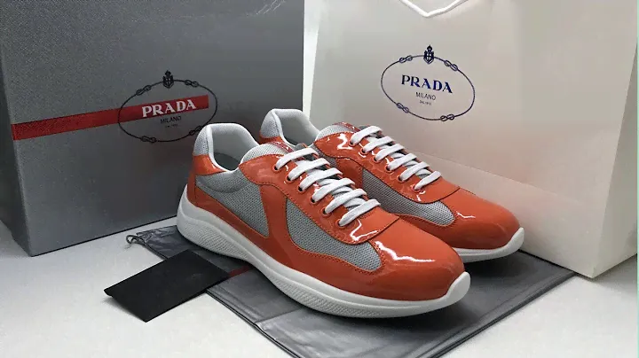 Prada America's Cup sneakers Orange Silver Detailed Review
