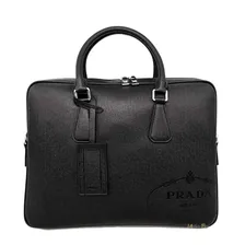 Мужская сумка Prada 38 см черного цвета