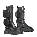 PRADA Brushed rois leather and nylon Monolith boots - Обувь - 3D модель
