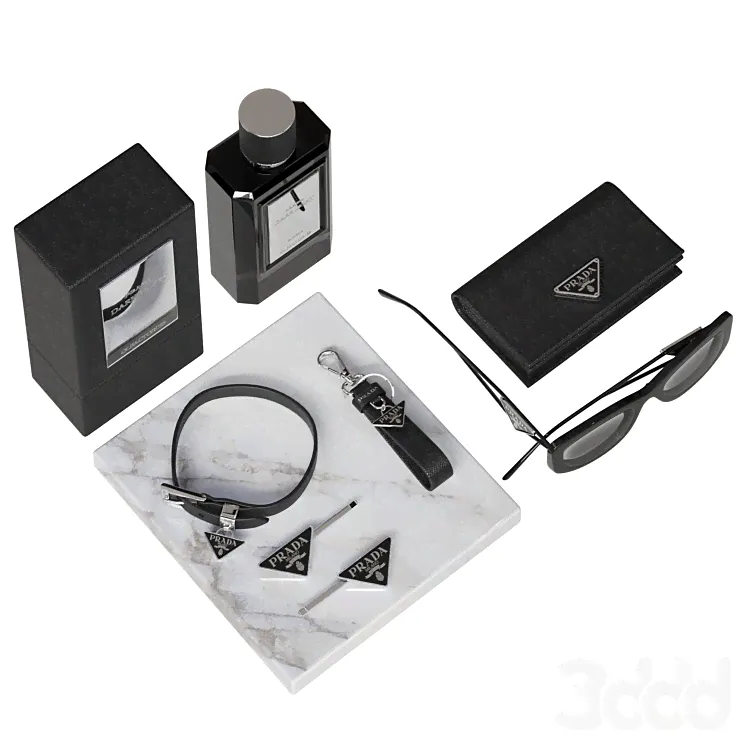 PRADA | Accessories set 1 - Декоративный набор - 3D модель-2
