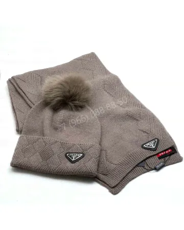 Комплект Prada (шапка + шарф)