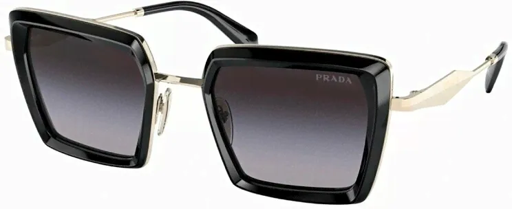PRADA Солнцезащитные очки Prada PR 55ZS AAV09S Black/pale Gold [PR 55ZS AAV09S]-0