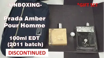 Unboxing _ Discontinued_ Prada Amber Pour Homme by Prada (2011 batch)