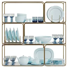 Decorative PRADA Tableware Set Of Kitchen Utensils - Посуда - 3D модель
