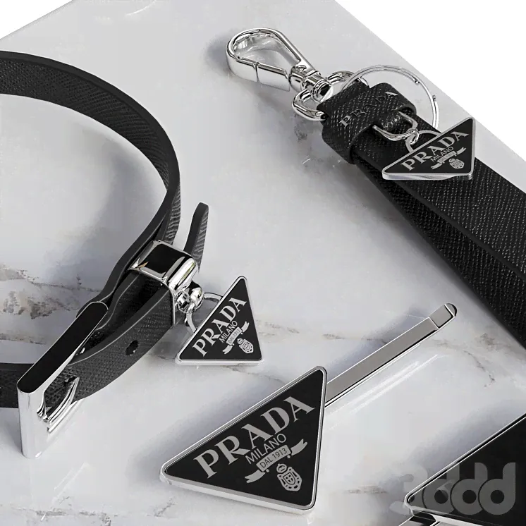 PRADA | Accessories set 1 - Декоративный набор - 3D модель-3