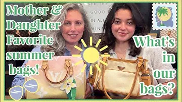 Louis Vuitton Speedy 25 by the pool & vintage Prada! Our favorite summer bags! #lv